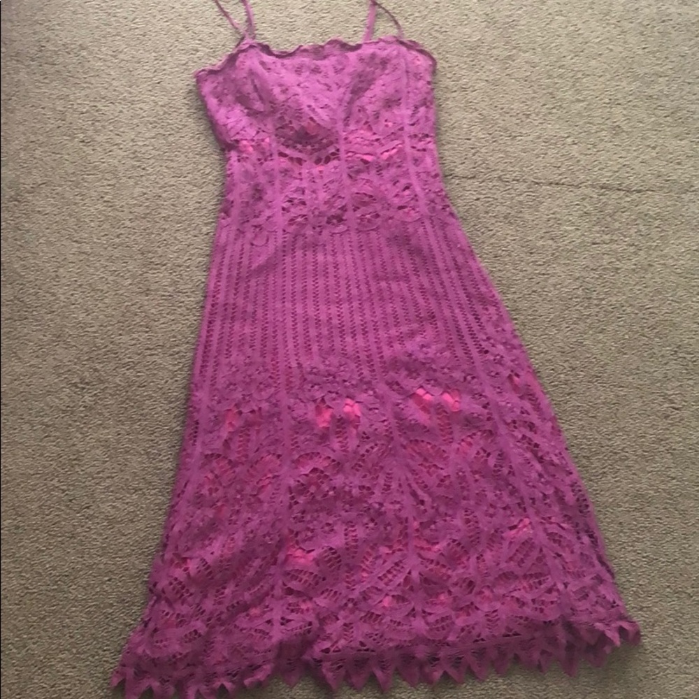 Purple lace dress